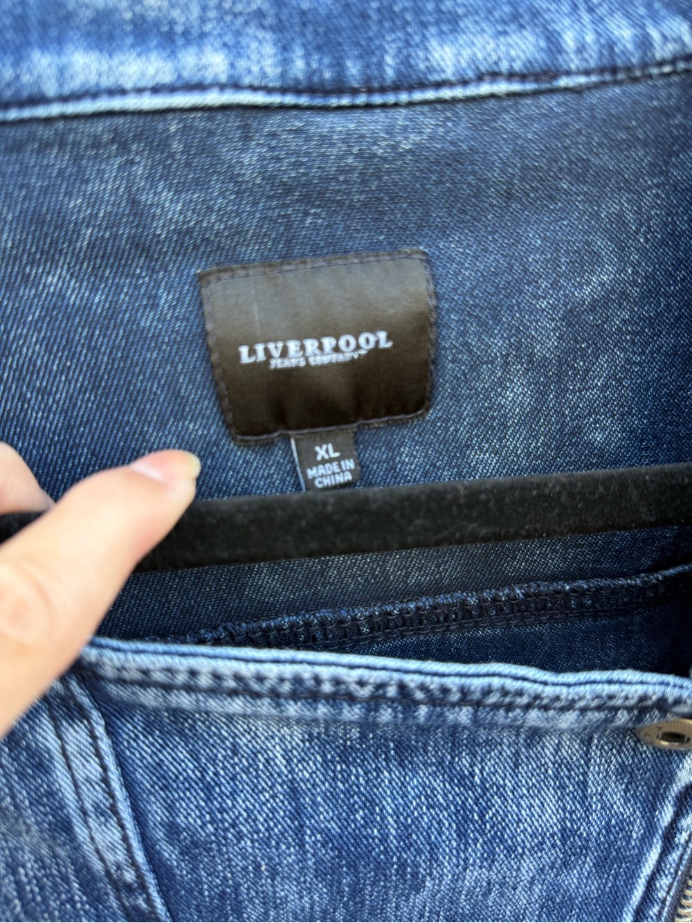 Liverpool Bradford Moto Denim Jacket XL | Like New - Picture 5 of 16